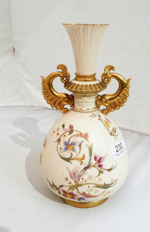 Lot 230 - A Royal Worcester two-handled vase