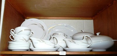 Lot 243 - Wedgwood gold decorated white dinner ware 'Serenity' pattern (shelf)