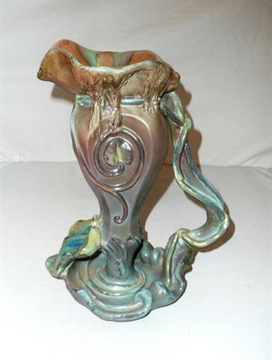 Lot 276 - A French Art Nouveau pottery ewer, impressed Charenton