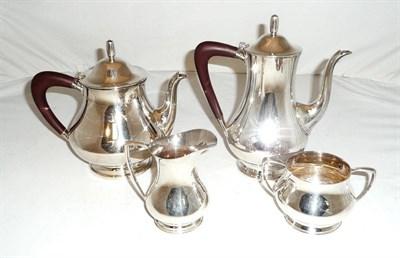 Lot 300 - A four piece silver tea service