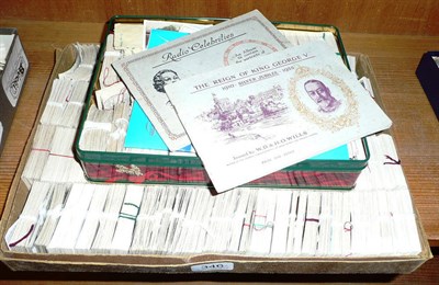 Lot 346 - A collection of cigarette cards in a box and a tin