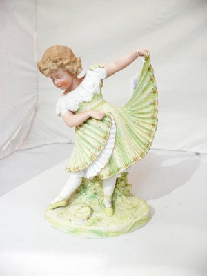 Lot 369 - Bisque Henbach figure dancing girl