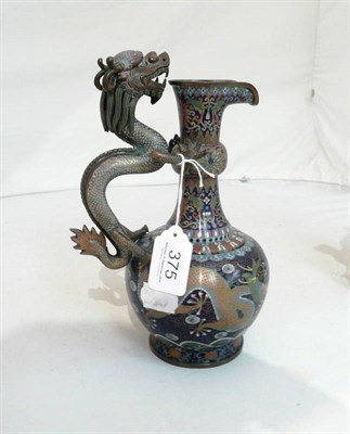 Lot 375 - Chinese cloisonne dragon ewer