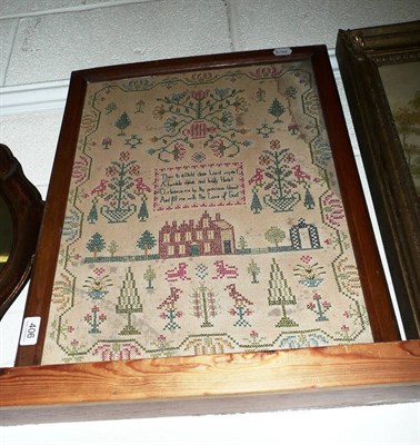 Lot 406 - A framed sampler