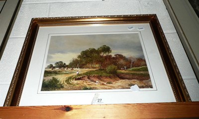 Lot 427 - N. Fowler Willatt, rural scene, watercolour