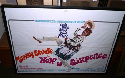 Lot 450 - Original film poster 'Half a Sixpence' 1968 featuring Tommy Steele, framed and glazed