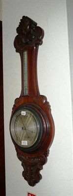 Lot 472 - Carved wheel barometer