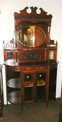 Lot 476 - Edwardian mahogany mirror-back display cabinet