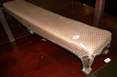 Lot 486 - A Victorian walnut-framed long footstool