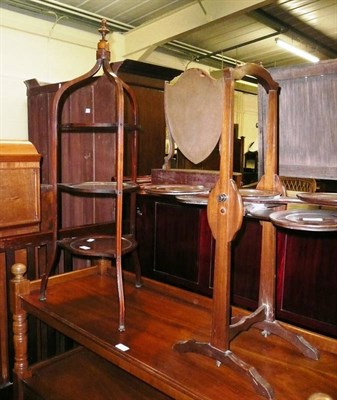 Lot 489 - Two mahogany cake stands