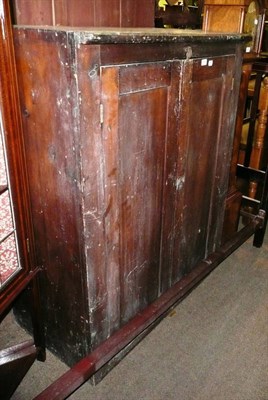 Lot 492 - Pine double door cupboard, glazed mahogany upper section of a bookcase, single door wardrobe and an