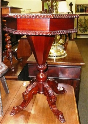 Lot 502 - A mahogany work table