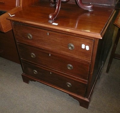 Lot 503 - Mahogany three height chest of drawers