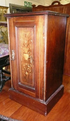 Lot 508 - Edwardian inlaid bedside cabinet