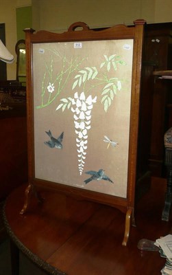 Lot 512 - Edwardian inlaid mahogany fire screen