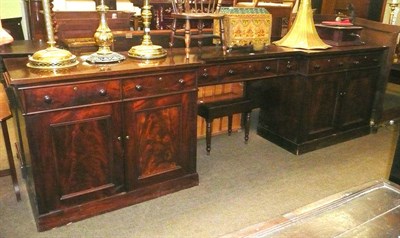 Lot 514 - 19th century mahogany breakfront sideboard