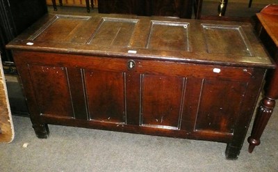 Lot 523 - 18th century oak coffer