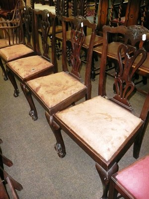 Lot 558 - A set of four mahogany dining chairs