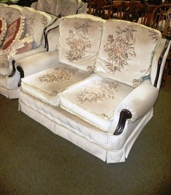 Lot 568 - A Sharnwood three piece suite comprising a three-seater and two two-seater sofas