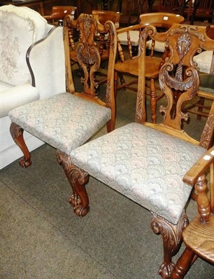 Lot 572 - Pair of Chippendale-style chairs