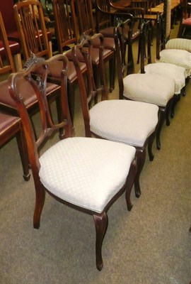 Lot 575 - Five piece carved mahogany part salon suite