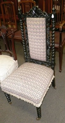 Lot 576 - Ebony side chair