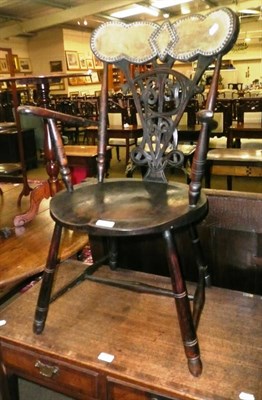 Lot 598 - A Queen Victoria Golden Jubilee commemorative elbow chair