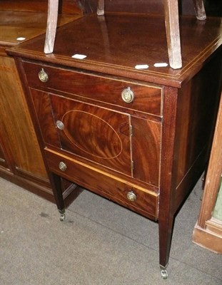 Lot 610 - A mahogany bedside commode chest