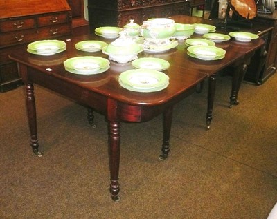 Lot 642 - Mahogany D-end dining table with single leaf