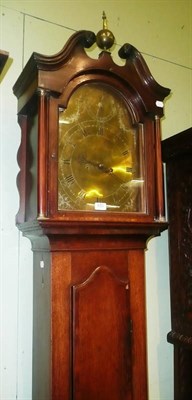 Lot 650 - An oak cased eight day longcase clock, signed Woods, Grantham