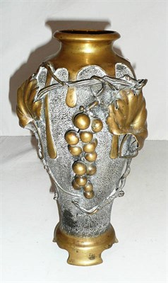Lot 22 - An Art Nouveau brass vase