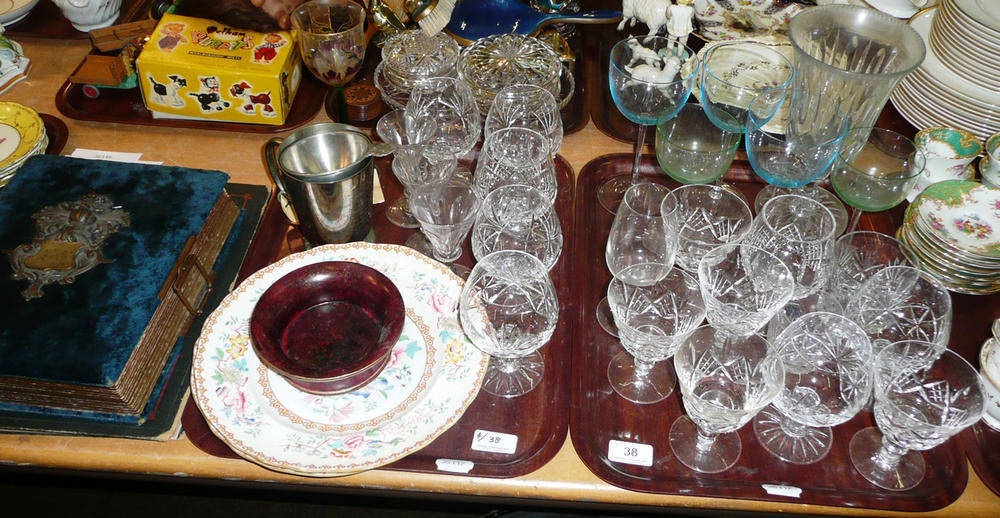 Lot 38 - Photo album, pewter and glassware including an Art Nouveau wine glass attributed to...