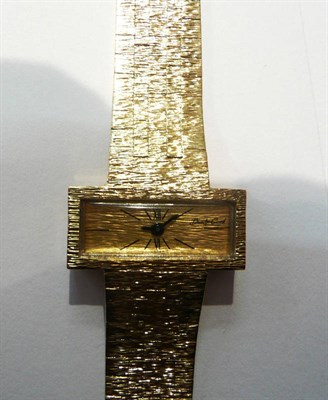 Lot 49 - A 9ct gold lady's wristwatch signed 'Bueche Girod'