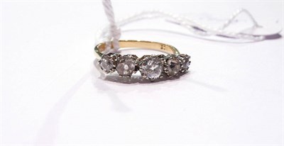 Lot 53 - A diamond five stone ring