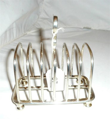 Lot 97 - Silver toastrack, 11ozs approx.