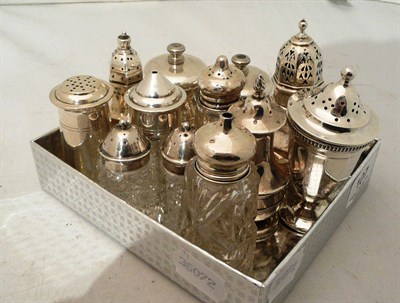 Lot 107 - Box of silver condiments