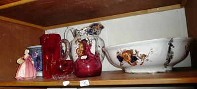 Lot 111 - Jug and basin set and sundry