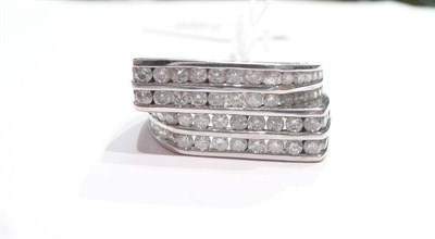 Lot 148 - A diamond set contemporary ring