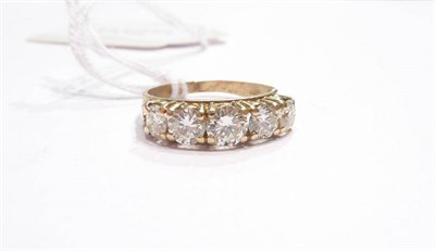 Lot 151 - An 18ct gold diamond five stone ring, 1.80 carat approximately