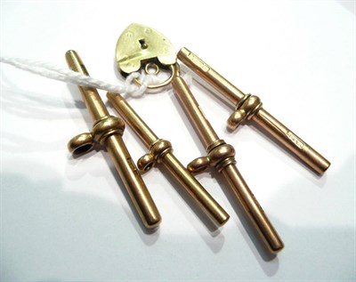 Lot 152 - Four T-Bars and a padlock