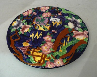 Lot 186 - A Maling Japanese lantern pattern plate