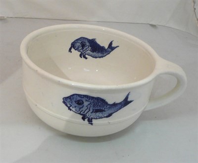 Lot 197 - A Brown Westhead Moore & Co. chamber pot printed with fish