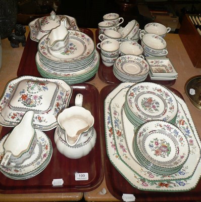 Lot 199 - A Copeland Spode "Chinese Rose" part dinner service (on four trays)