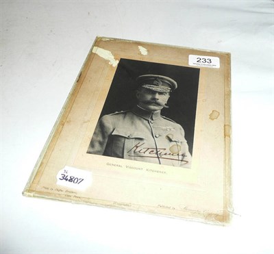 Lot 233 - Framed photo signed Kitchener