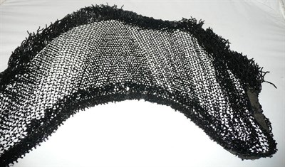 Lot 267 - A black beadwork shawl