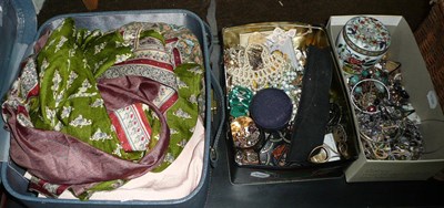 Lot 271 - Quantity of costume jewellery, etc in five boxes