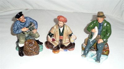 Lot 296 - Three Royal Doulton ceramic figures - 'A Good Catch', 'The Lobster Man' and 'Omar Khayam (3)