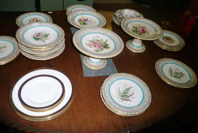 Lot 313 - 19th century Worcester dessert service (a.f.) and assorted plates and soup bowls