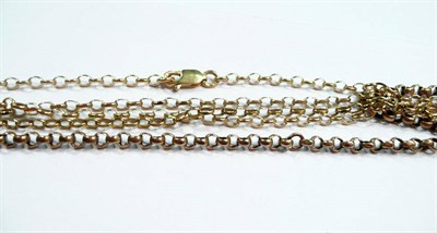 Lot 332 - Two 9ct gold chains and another