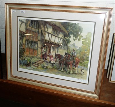 Lot 382 - A framed colour print with Fine Art Guild stamp by Sturgeon